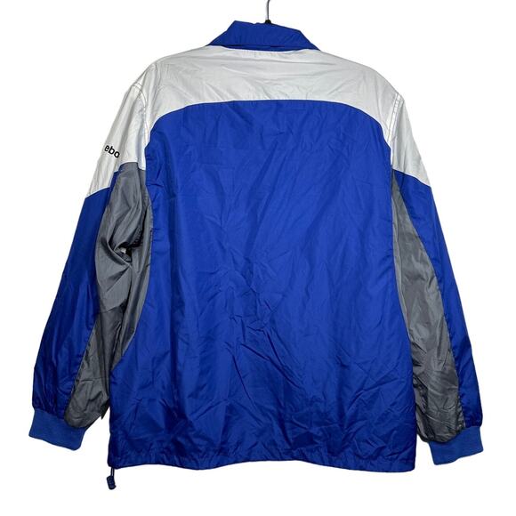 New York Giants Football Reebok SI NFL Team Apparel Windbreaker Jacket Blue Sz L - Picture 11 of 16